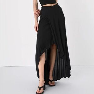 Black O’Neill Ambrosio High-Low Maxi Skirt